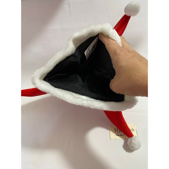 Radio City Music Hall Holiday Hat – Red & White – Jester Style with Pom-Poms - Picture 4 of 5